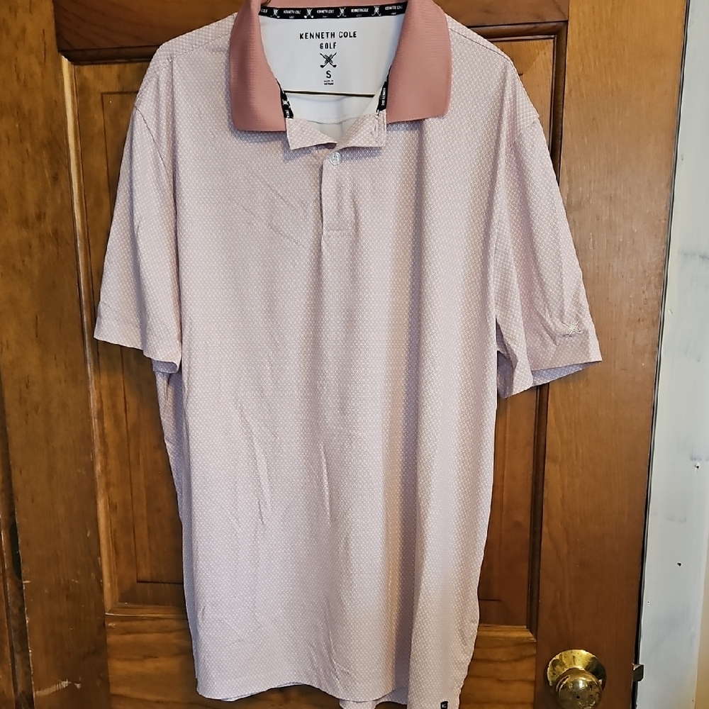 Kenneth Cole Men's Light Pink Polo Shirt